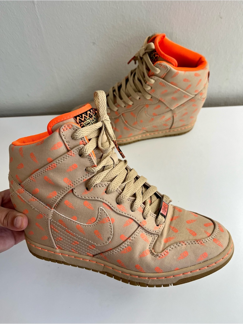 Nike Dunk Sky Hi Black History Month Wedge Sneakers Size 7.5
